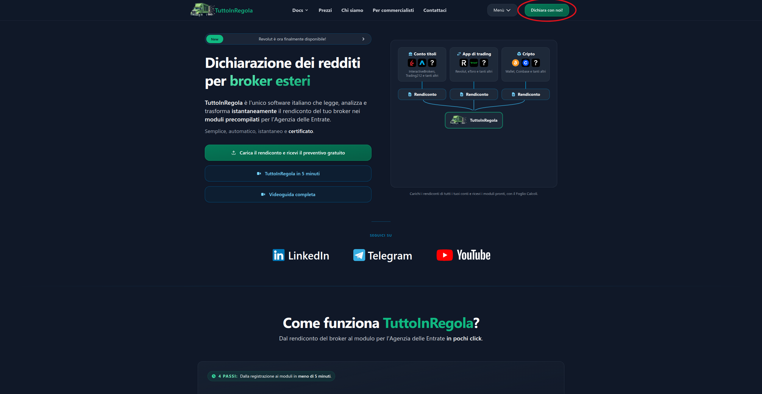 Homepage TuttoInRegola - Dichiara con noi