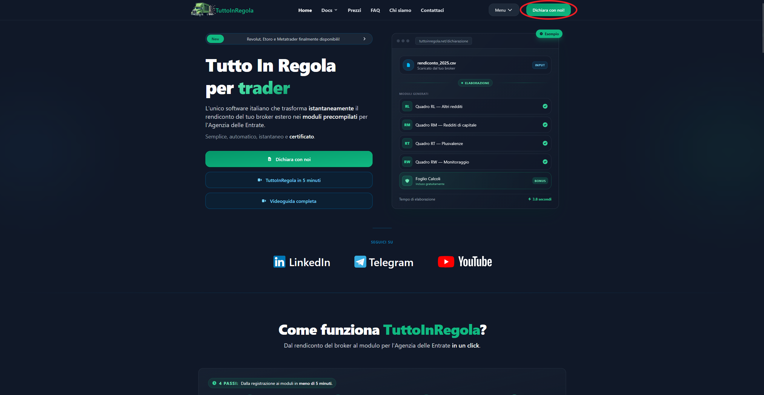 Homepage TuttoInRegola - Dichiara con noi