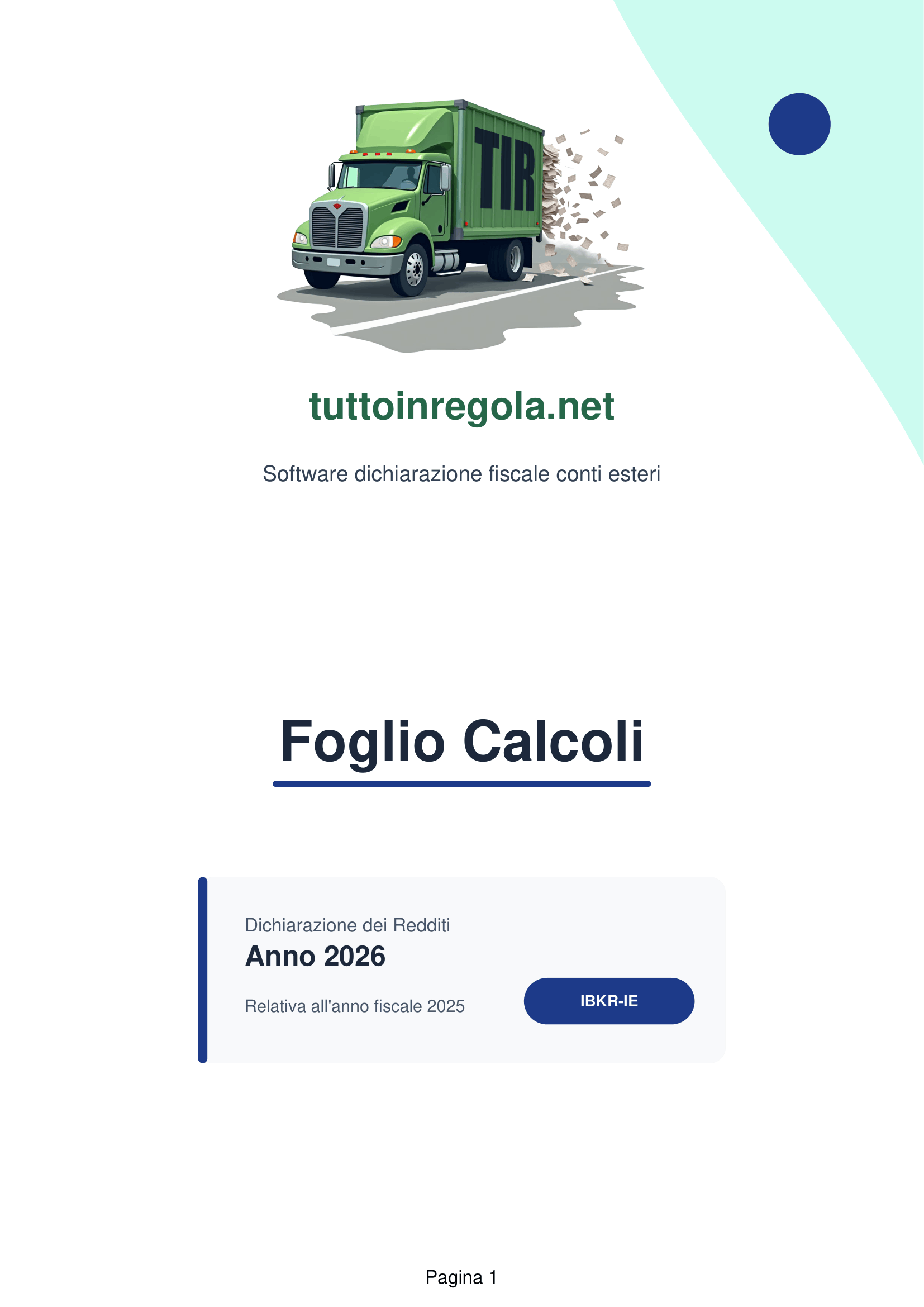 Foglio Calcoli - Pagina 1